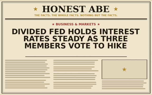 Divided Fed Holds Interest Rates Steady as Three Members Vote to Hike