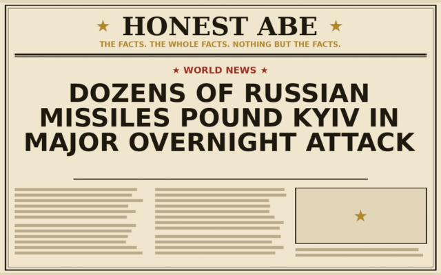 Dozens of Russian Missiles Pound Kyiv in Major Overnight Attack