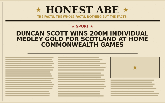 Duncan Scott Wins 200m Individual Medley Gold for Scotland at Home Commonwealth Games