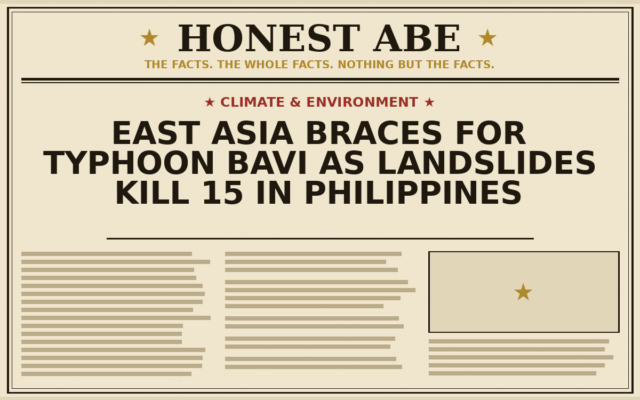 East Asia Braces for Typhoon Bavi as Landslides Kill 15 in Philippines