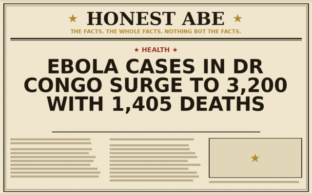 Ebola Cases in DR Congo Surge to 3,200 With 1,405 Deaths