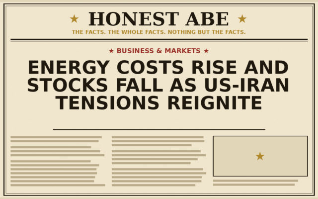 Energy Costs Rise and Stocks Fall as US-Iran Tensions Reignite