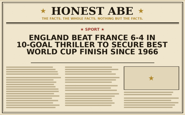 England Beat France 6-4 in 10-Goal Thriller to Secure Best World Cup Finish Since 1966
