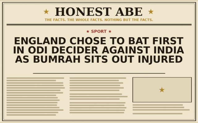 England Chose to Bat First in ODI Decider Against India as Bumrah Sits Out Injured