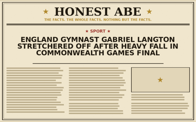 England Gymnast Gabriel Langton Stretchered Off After Heavy Fall in Commonwealth Games Final