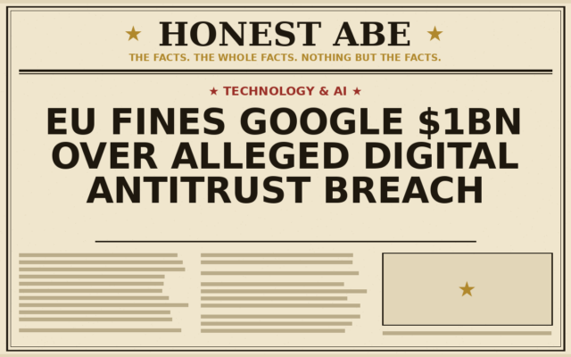 EU Fines Google $1bn Over Alleged Digital Antitrust Breach