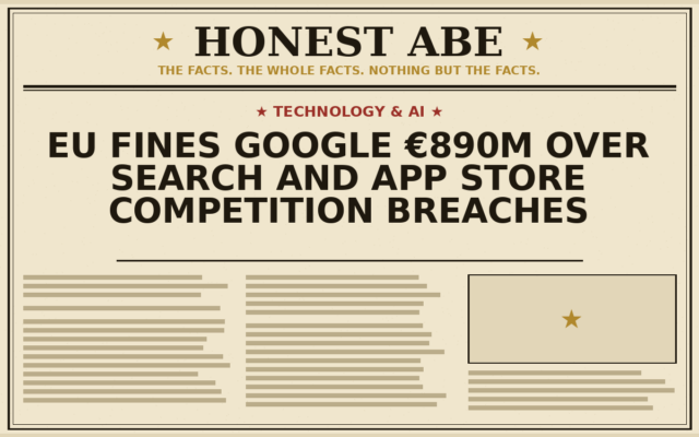 EU Fines Google €890m Over Search and App Store Competition Breaches