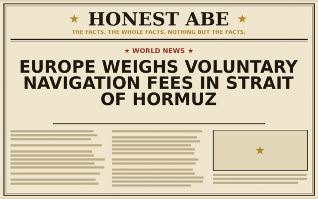 Europe Weighs Voluntary Navigation Fees in Strait of Hormuz