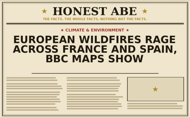 European Wildfires Rage Across France and Spain, BBC Maps Show