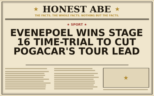 Evenepoel Wins Stage 16 Time-Trial to Cut Pogacar’s Tour Lead
