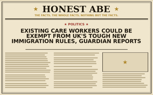 Existing Care Workers Could Be Exempt From UK’s Tough New Immigration Rules, Guardian Reports