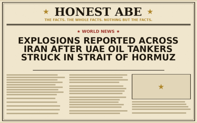 Explosions Reported Across Iran After UAE Oil Tankers Struck in Strait of Hormuz