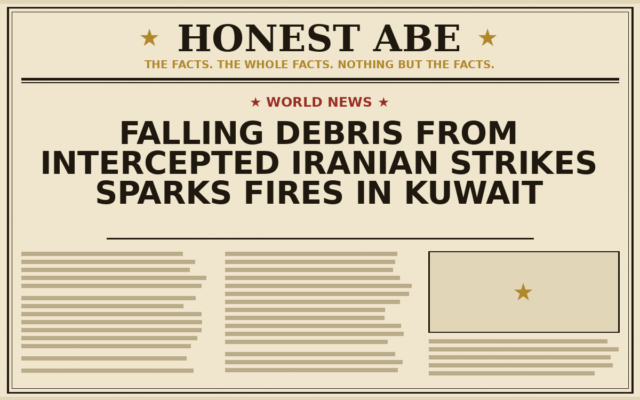 Falling Debris From Intercepted Iranian Strikes Sparks Fires in Kuwait