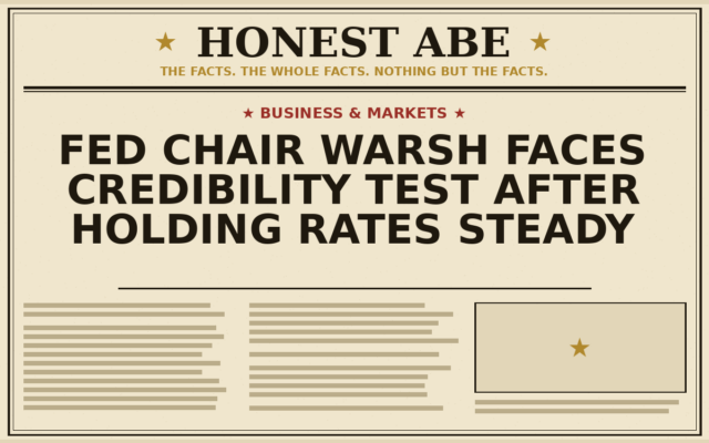 Fed Chair Warsh Faces Credibility Test After Holding Rates Steady