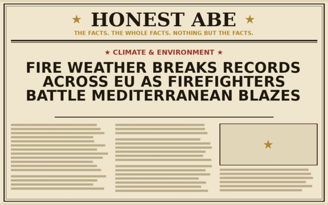 Fire Weather Breaks Records Across EU as Firefighters Battle Mediterranean Blazes