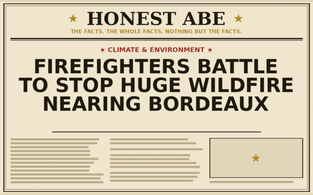 Firefighters Battle to Stop Huge Wildfire Nearing Bordeaux