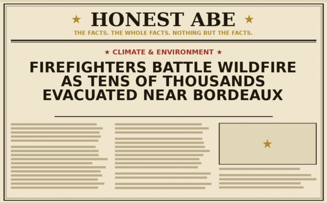 Firefighters Battle Wildfire as Tens of Thousands Evacuated Near Bordeaux