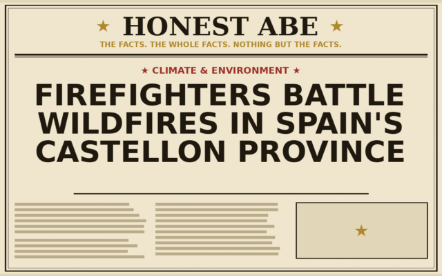 Firefighters Battle Wildfires in Spain’s Castellon Province