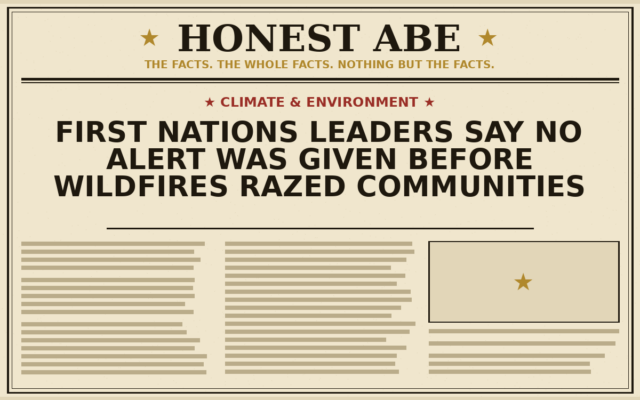First Nations Leaders Say No Alert Was Given Before Wildfires Razed Communities