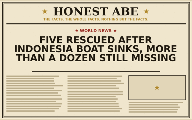 Five Rescued After Indonesia Boat Sinks, More Than a Dozen Still Missing