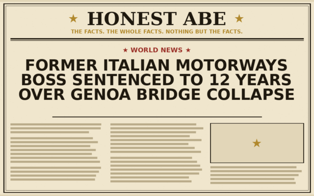 Former Italian Motorways Boss Sentenced to 12 Years Over Genoa Bridge Collapse
