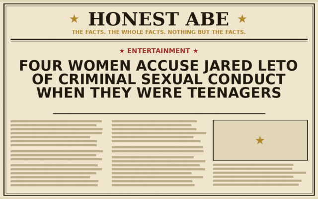 Four Women Accuse Jared Leto of Criminal Sexual Conduct When They Were Teenagers