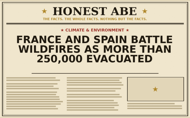 France and Spain Battle Wildfires as More Than 250,000 Evacuated