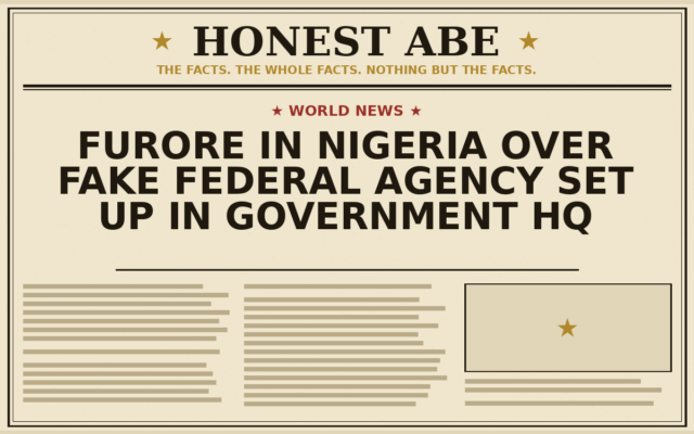Furore in Nigeria Over Fake Federal Agency Set Up in Government HQ
