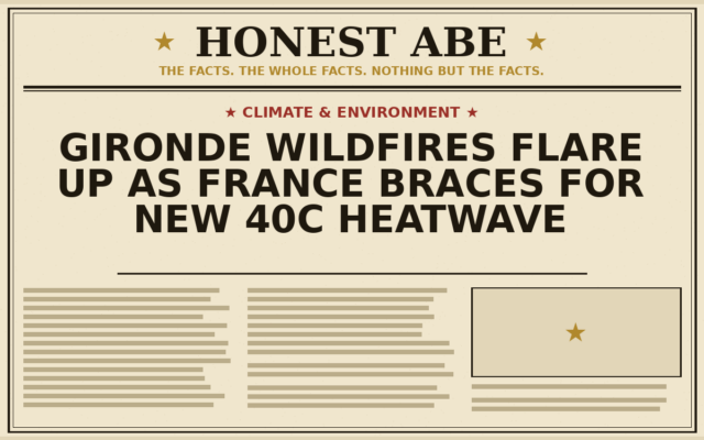 Gironde Wildfires Flare Up as France Braces for New 40C Heatwave