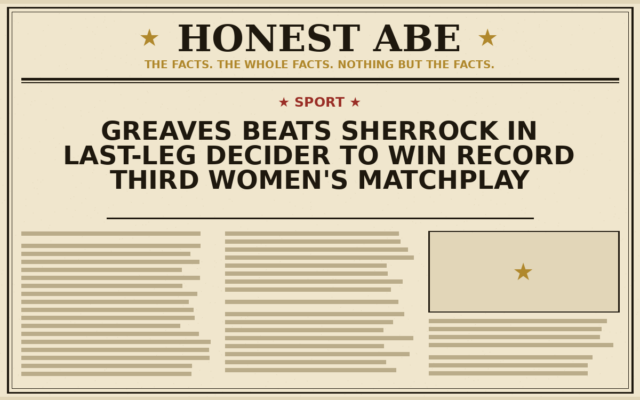 Greaves Beats Sherrock in Last-Leg Decider to Win Record Third Women’s Matchplay