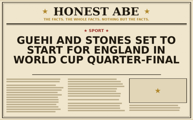 Guehi and Stones Set to Start for England in World Cup Quarter-Final