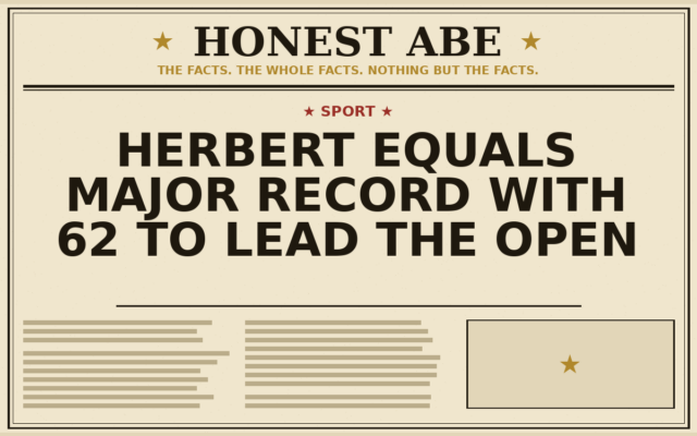 Herbert Equals Major Record With 62 to Lead The Open