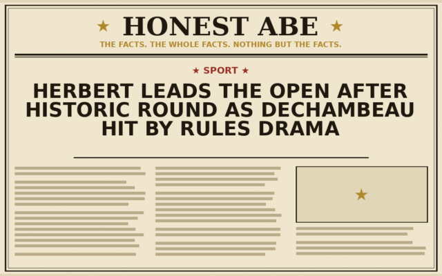 Herbert Leads The Open After Historic Round as DeChambeau Hit by Rules Drama