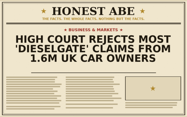 High Court Rejects Most ‘Dieselgate’ Claims From 1.6m UK Car Owners