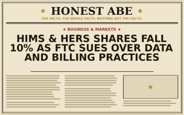 Hims & Hers Shares Fall 10% as FTC Sues Over Data and Billing Practices