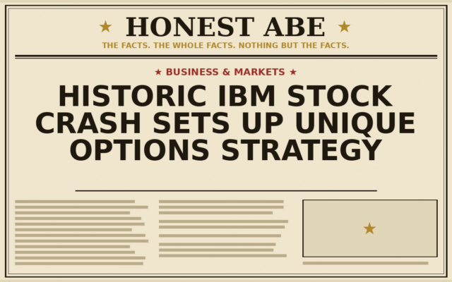 Historic IBM Stock Crash Sets Up Unique Options Strategy