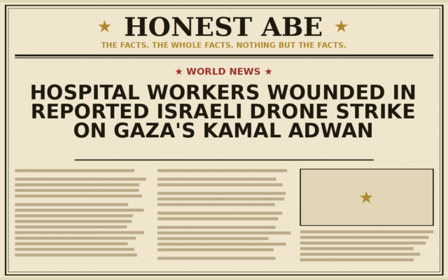 Hospital Workers Wounded in Reported Israeli Drone Strike on Gaza’s Kamal Adwan