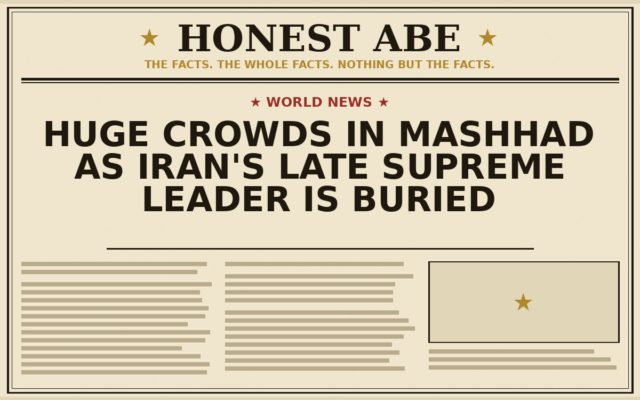 Huge Crowds in Mashhad as Iran’s Late Supreme Leader Is Buried