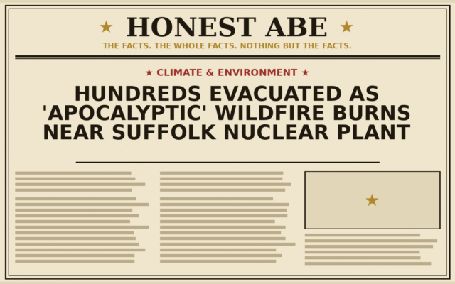 Hundreds Evacuated as ‘Apocalyptic’ Wildfire Burns Near Suffolk Nuclear Plant
