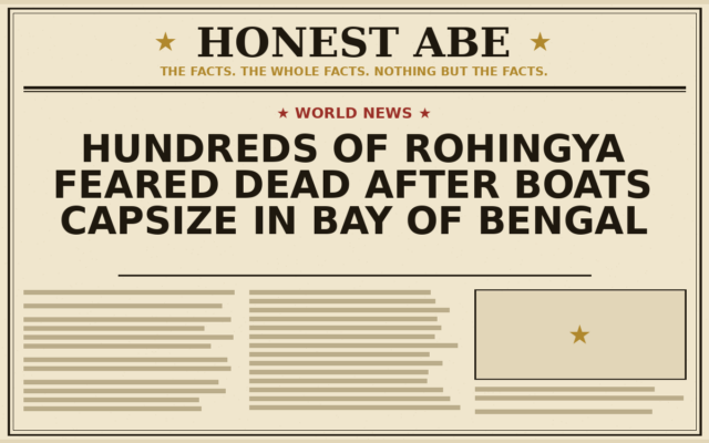 Hundreds of Rohingya Feared Dead After Boats Capsize in Bay of Bengal