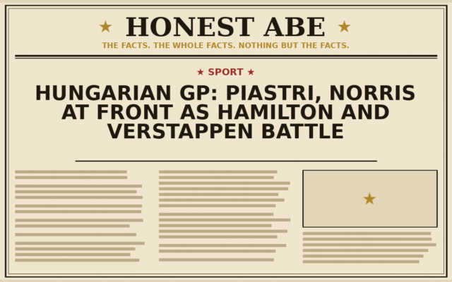 Hungarian GP: Piastri, Norris at Front as Hamilton and Verstappen Battle