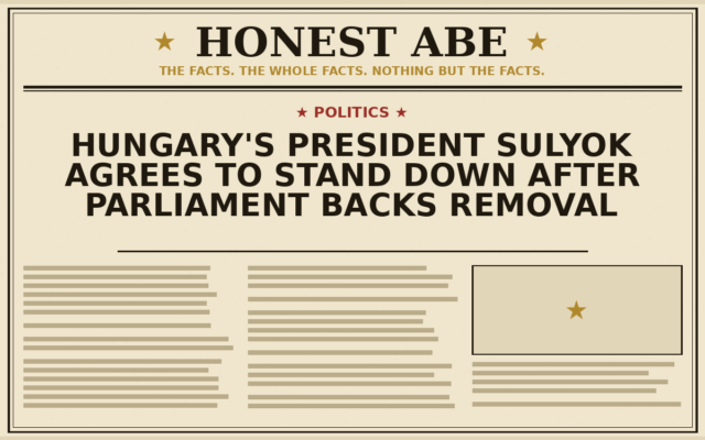 Hungary’s President Sulyok Agrees to Stand Down After Parliament Backs Removal