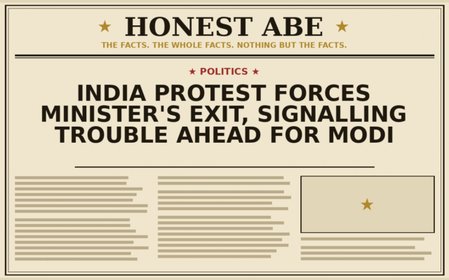 India Protest Forces Minister’s Exit, Signalling Trouble Ahead for Modi