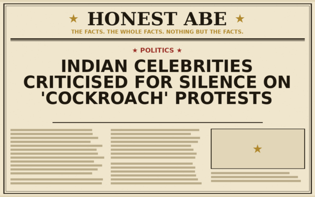 Indian Celebrities Criticised for Silence on ‘Cockroach’ Protests