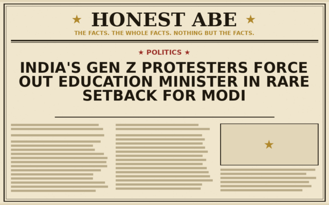 India’s Gen Z Protesters Force Out Education Minister in Rare Setback for Modi