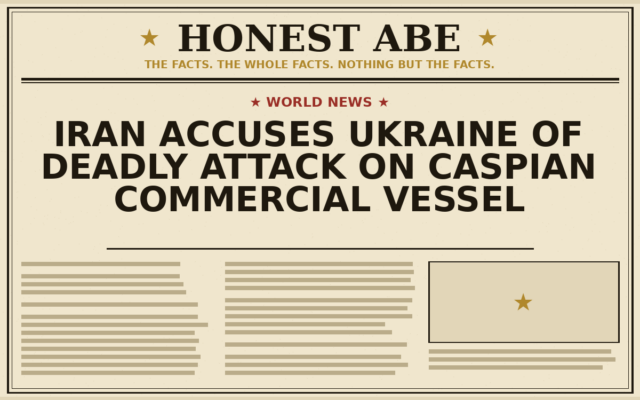 Iran Accuses Ukraine of Deadly Attack on Caspian Commercial Vessel