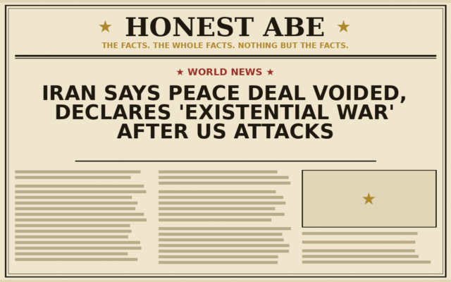 Iran Says Peace Deal Voided, Declares ‘Existential War’ After US Attacks
