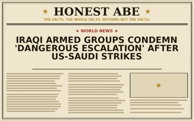 Iraqi Armed Groups Condemn ‘Dangerous Escalation’ After US-Saudi Strikes