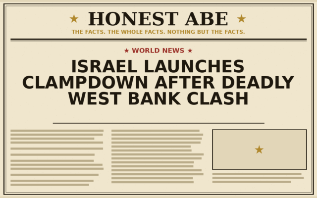 Israel Launches Clampdown After Deadly West Bank Clash