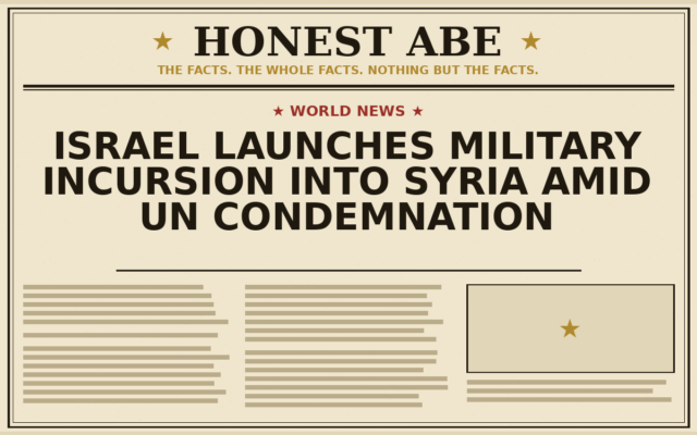 Israel Launches Military Incursion Into Syria Amid UN Condemnation